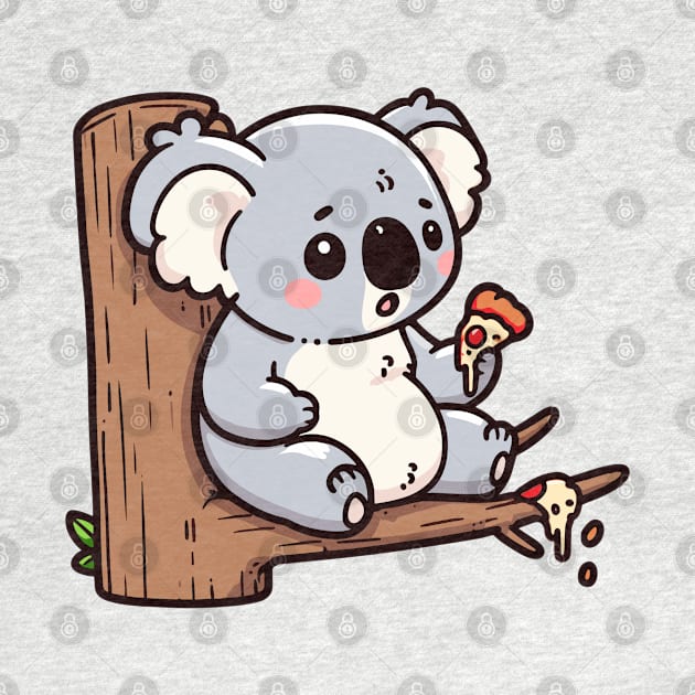 Koala bear eats Pizza by Dyfrnt